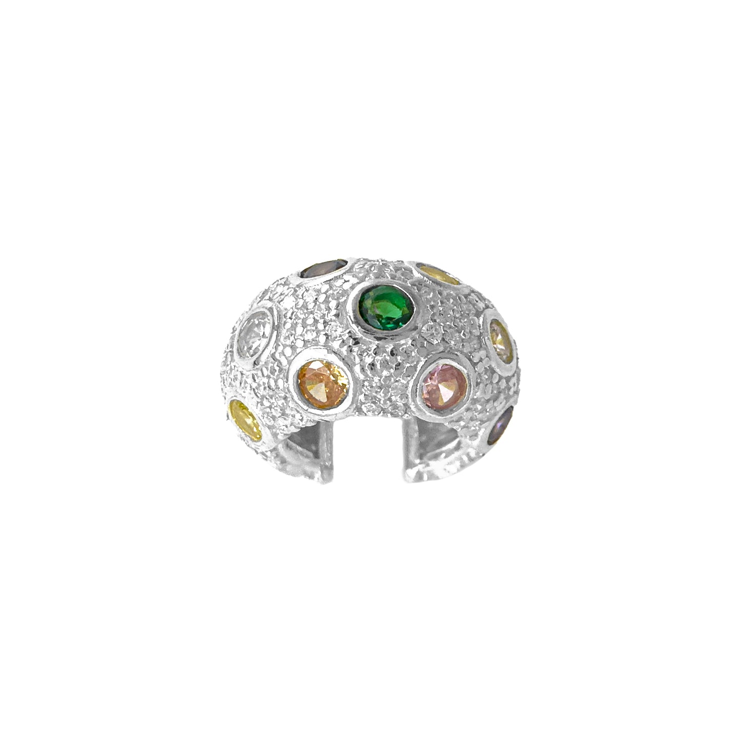 Jess Renkli Taşlı Bombeli Cuff
